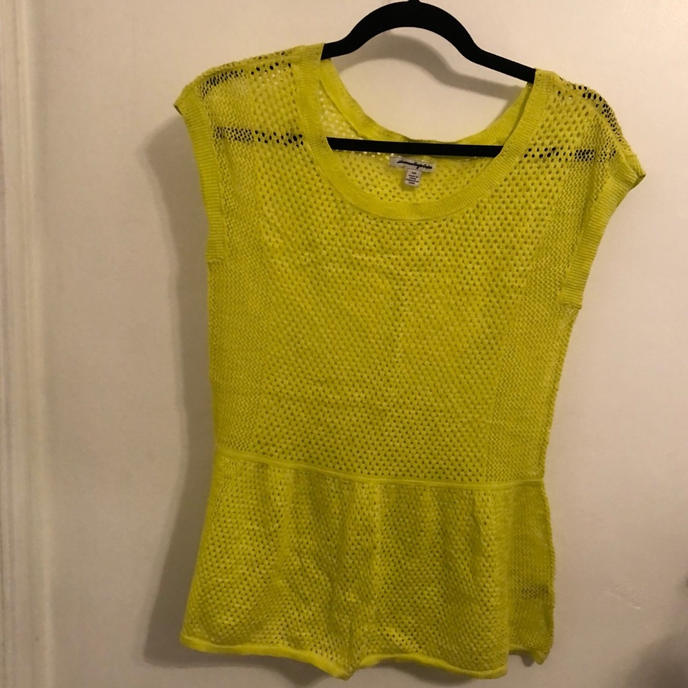 Lime Green Mesh Top